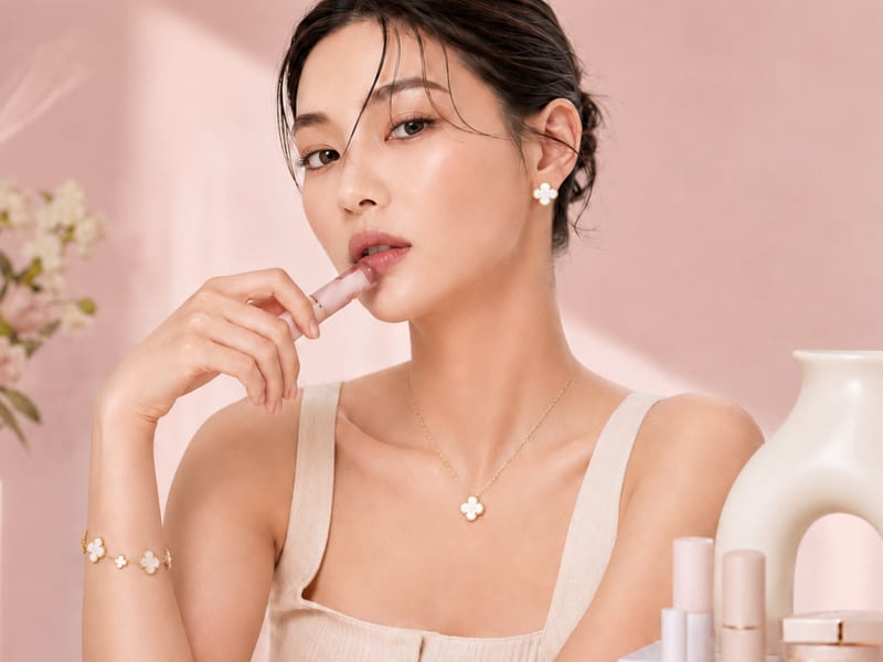 화장품 광고 촬영 주얼리 소품 연출 예시